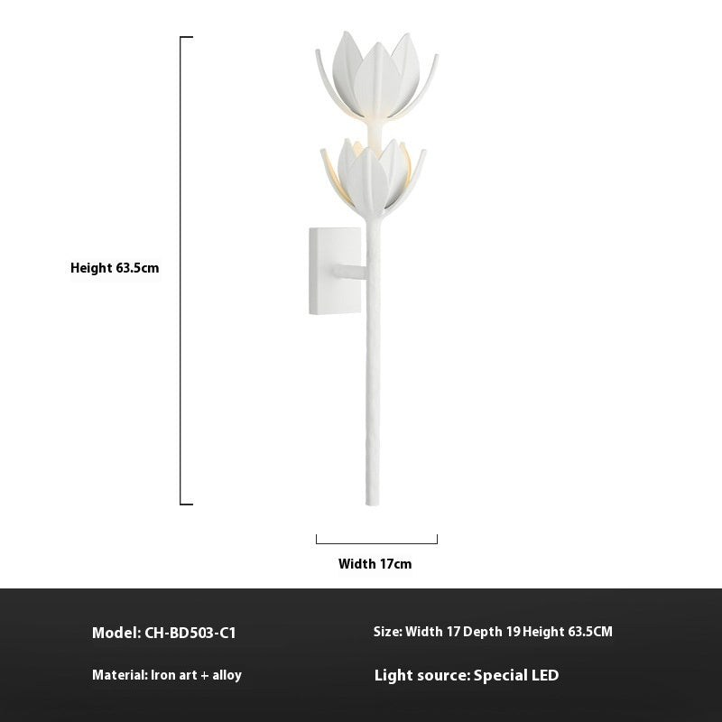 Decorative Floral Wall Sconce Light