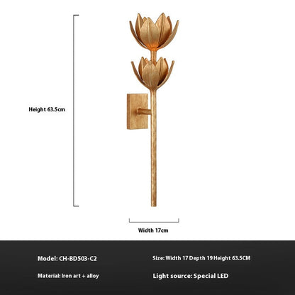 Decorative Floral Wall Sconce Light