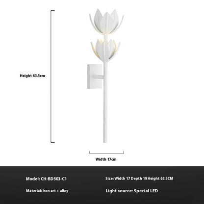 Decorative Floral Wall Sconce Light