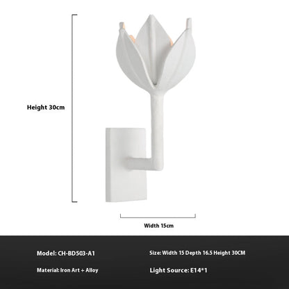 Decorative Floral Wall Sconce Light