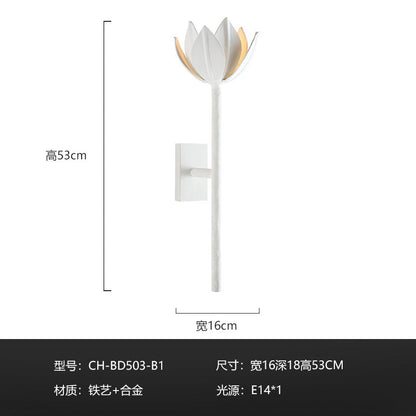 Decorative Floral Wall Sconce Light