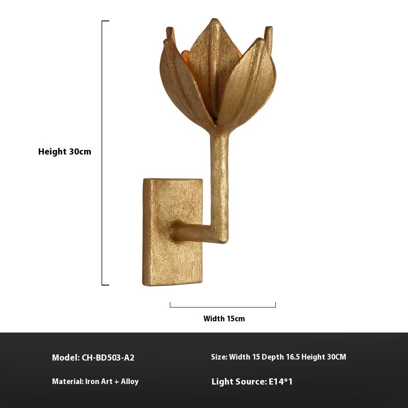 Decorative Floral Wall Sconce Light