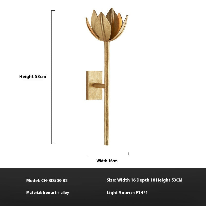 Decorative Floral Wall Sconce Light