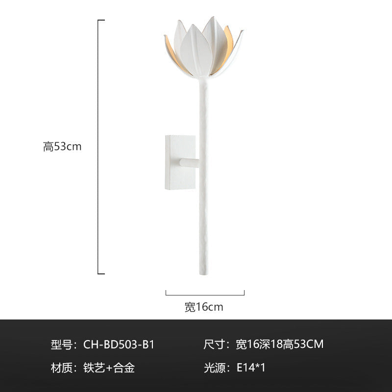 Decorative Floral Wall Sconce Light