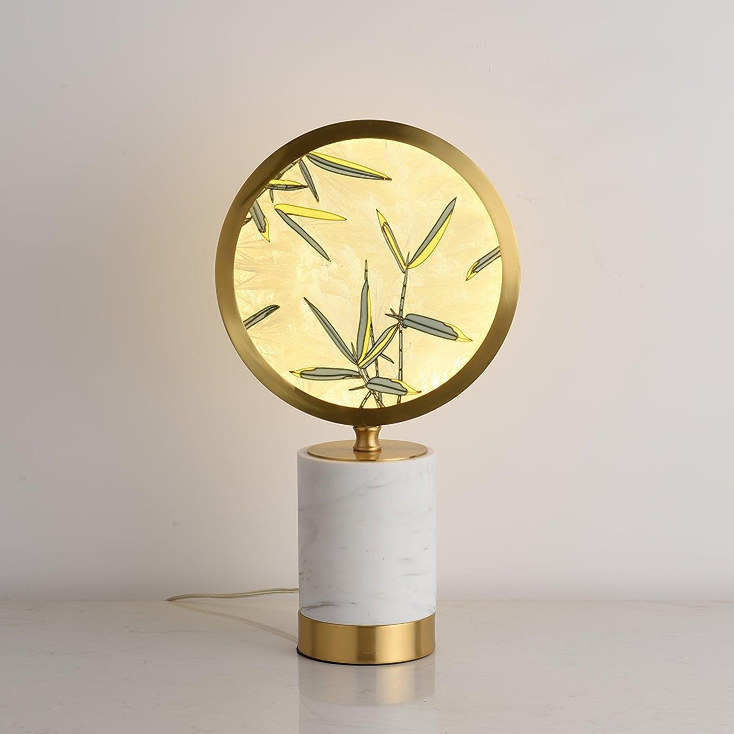 Enamel Botanical Table Lamp