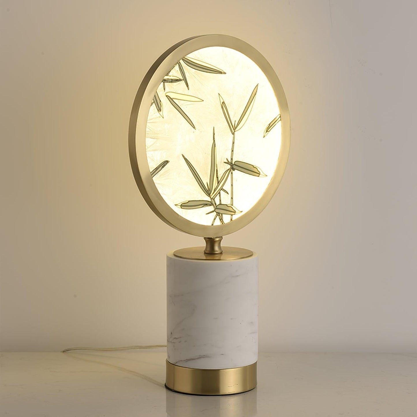 Enamel Botanical Table Lamp