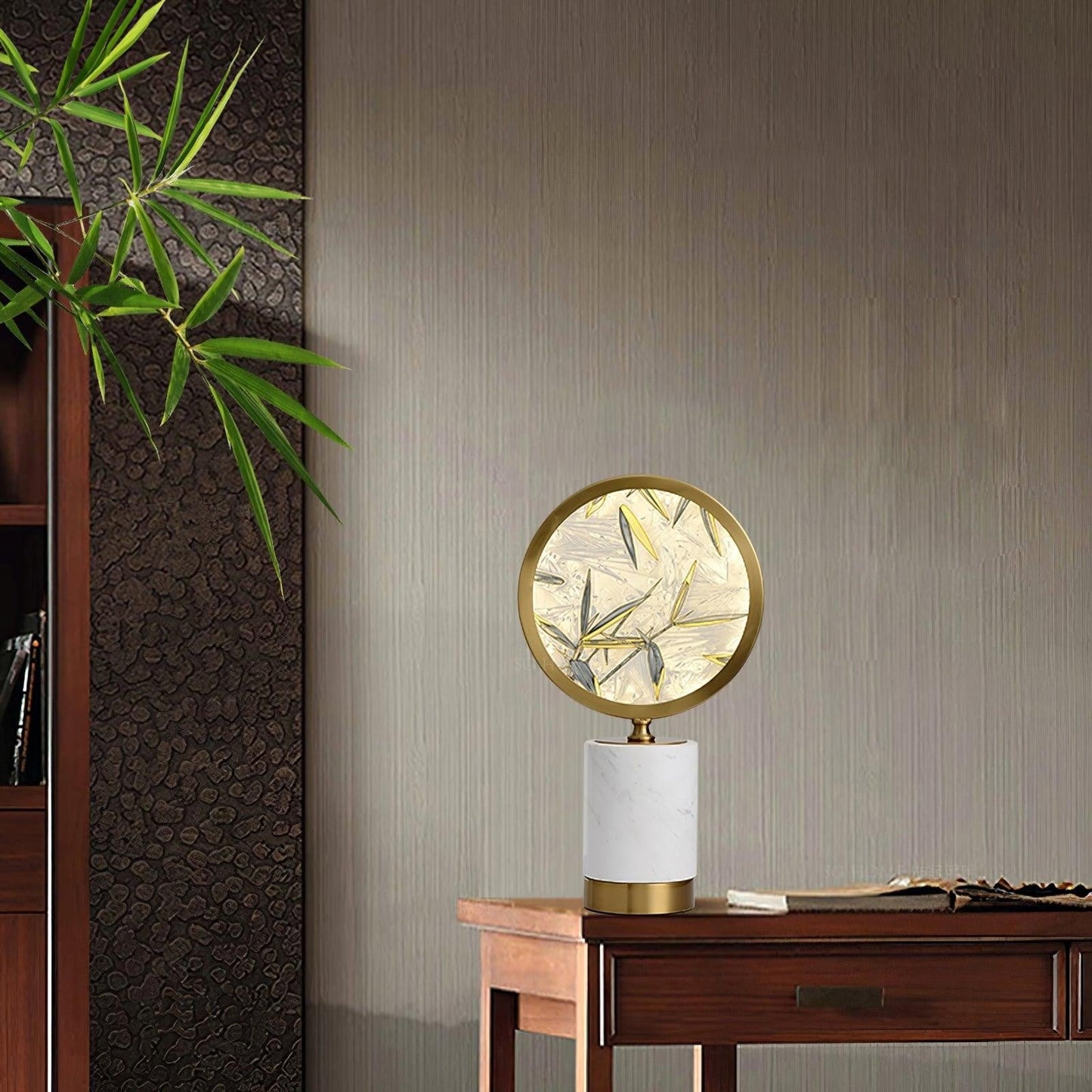 Enamel Botanical Table Lamp