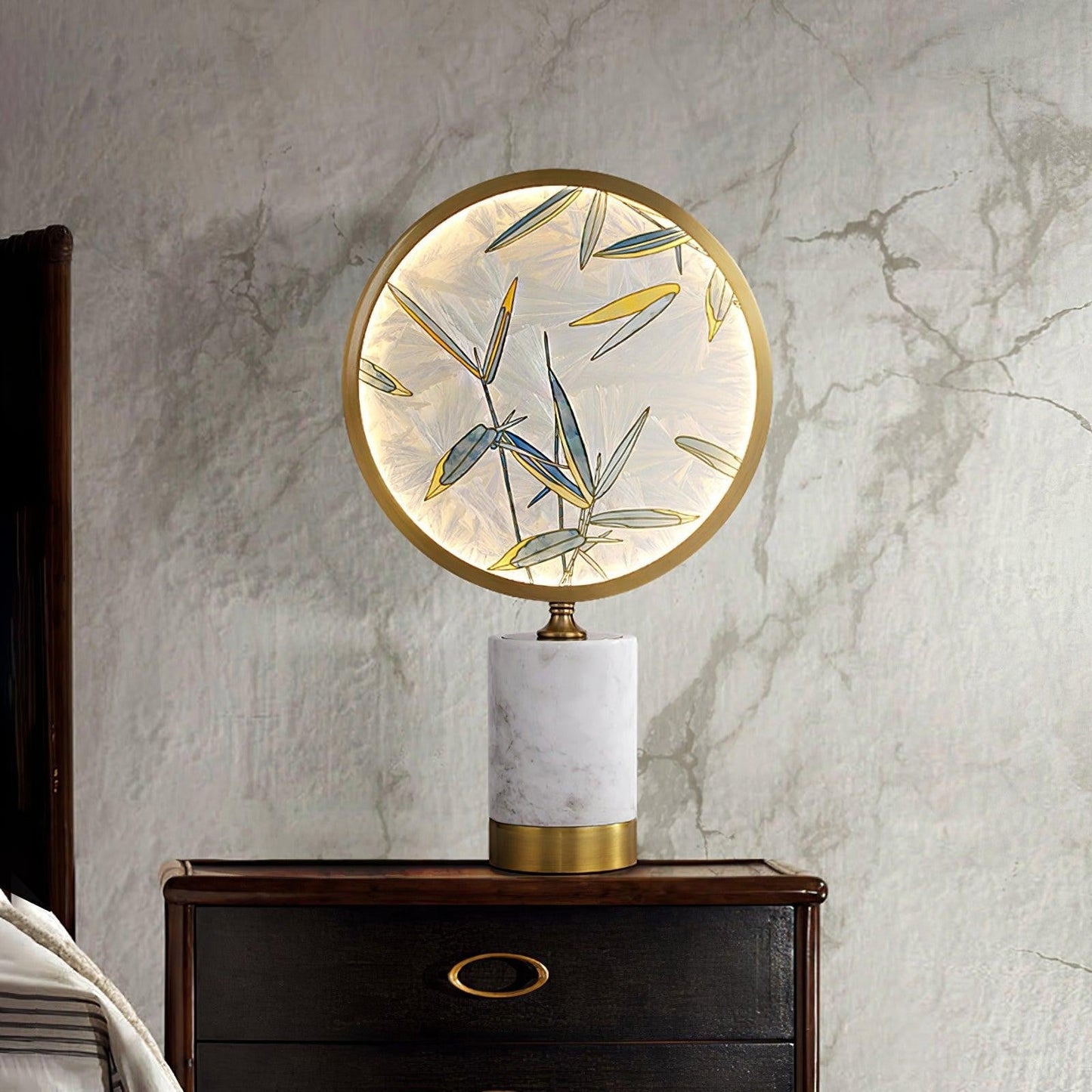 Enamel Botanical Table Lamp