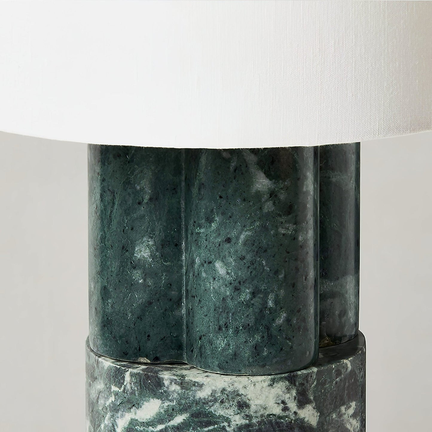 Green Marble Column Table Lamp