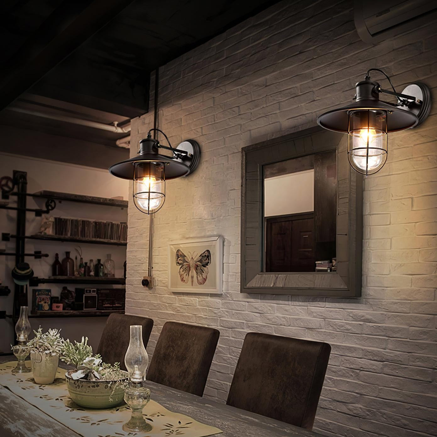 Harbour Industrial Glass Wall Light