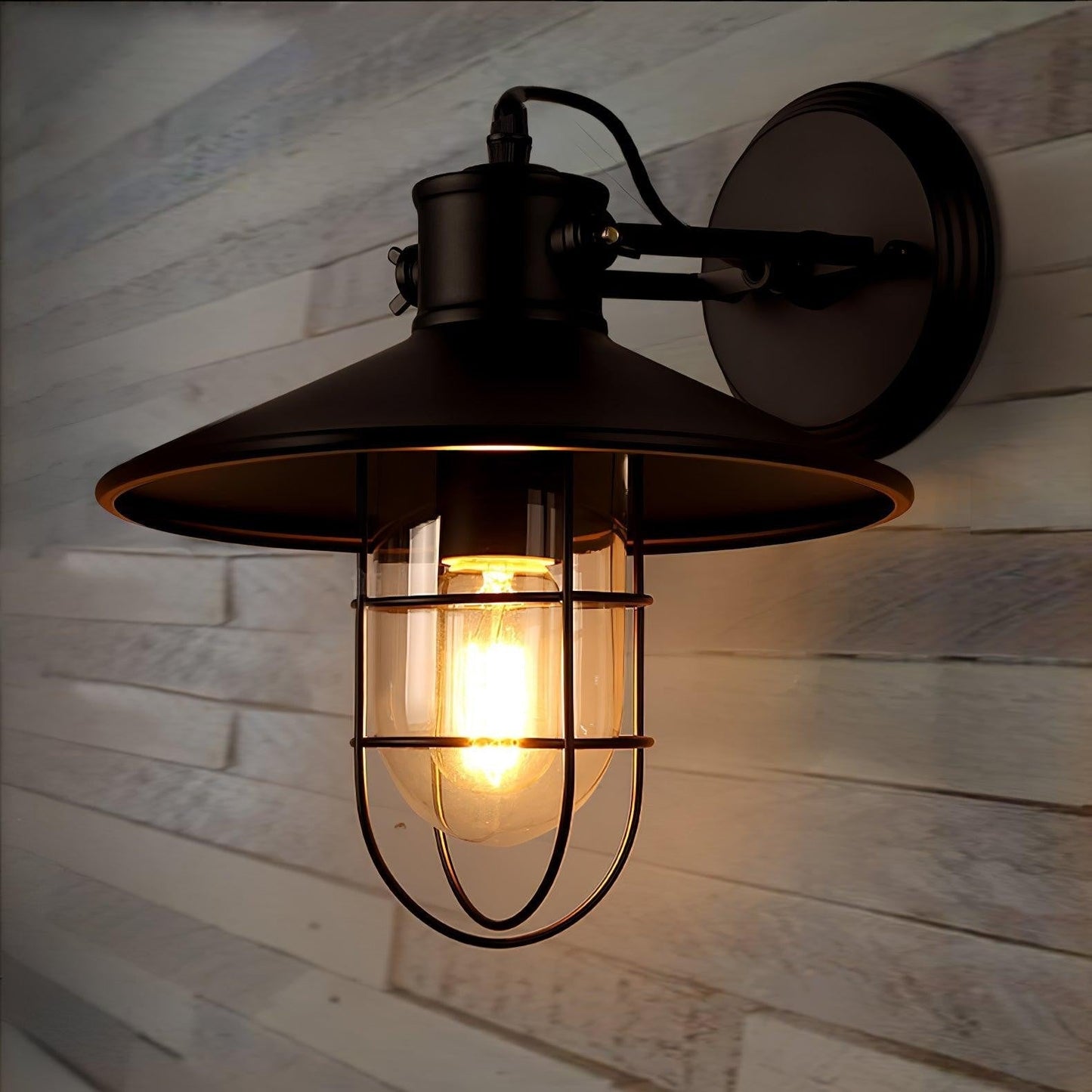 Harbour Industrial Glass Wall Light