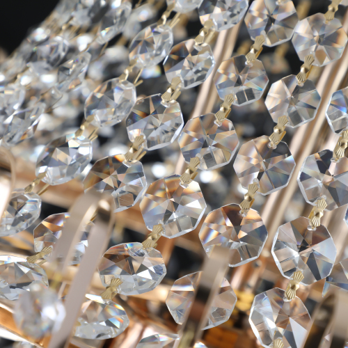 Imperial Gold Crystal Cascade Chandelier