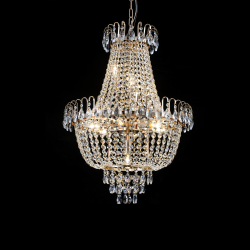 Imperial Gold Crystal Cascade Chandelier