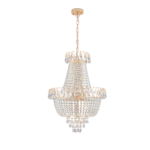 Imperial Gold Crystal Cascade Chandelier