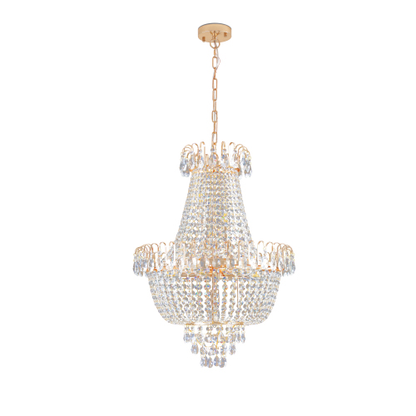 Imperial Gold Crystal Cascade Chandelier