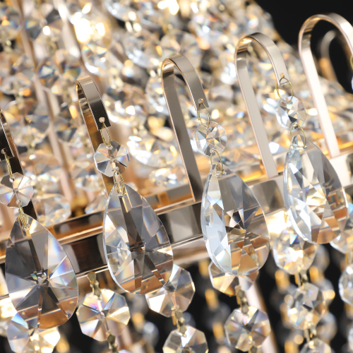 Imperial Gold Crystal Cascade Chandelier