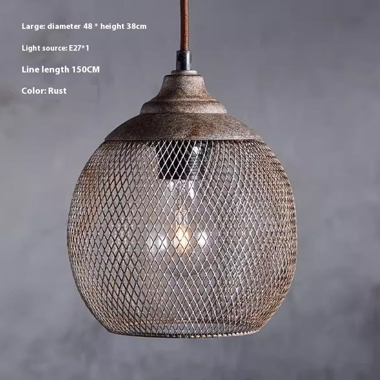 Industrial Iron Cage Pendant Chandelier