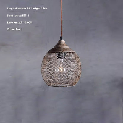 Industrial Iron Cage Pendant Chandelier