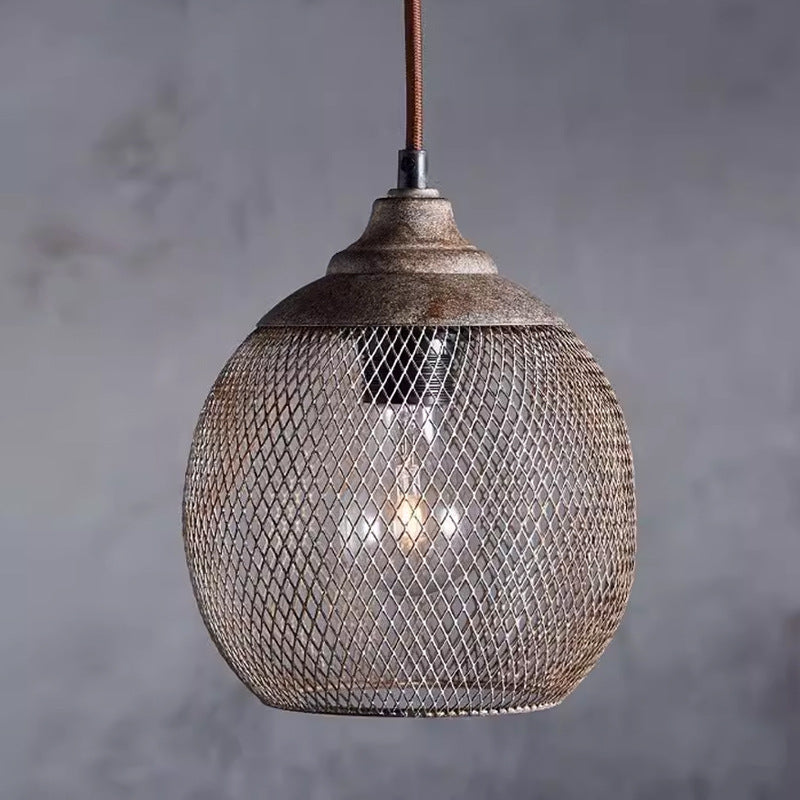 Industrial Iron Cage Pendant Chandelier