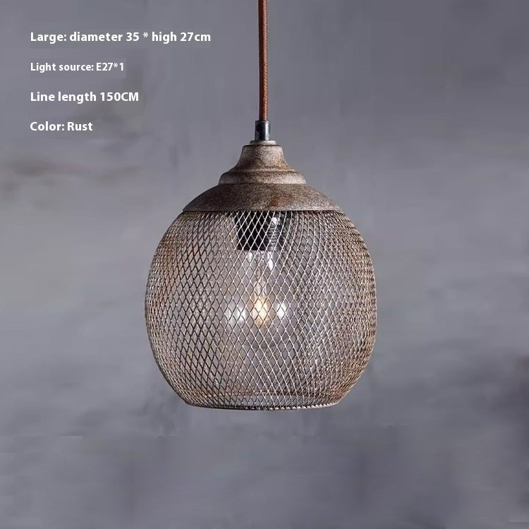 Industrial Iron Cage Pendant Chandelier