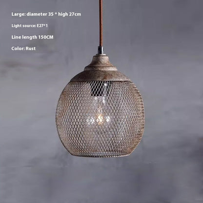 Industrial Iron Cage Pendant Chandelier