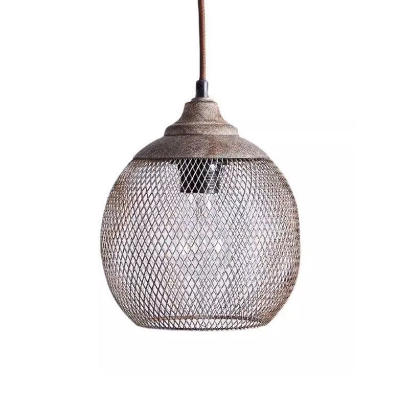 Industrial Iron Cage Pendant Chandelier