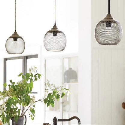 Industrial Iron Cage Pendant Chandelier