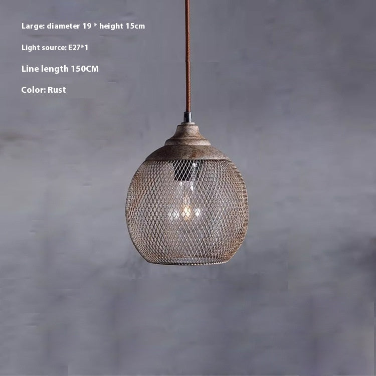 Industrial Iron Cage Pendant Chandelier