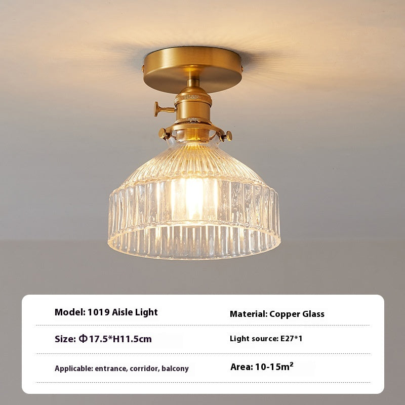 KyotoBrass Vintage Glass Pendant Chandelier