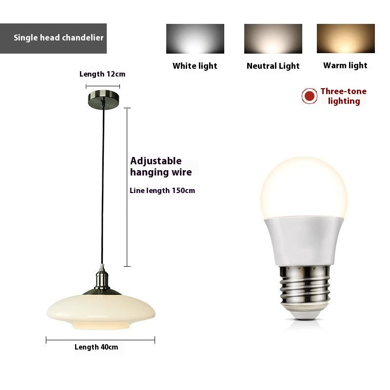 MilkyGlow Glass Pendant Ceiling Light