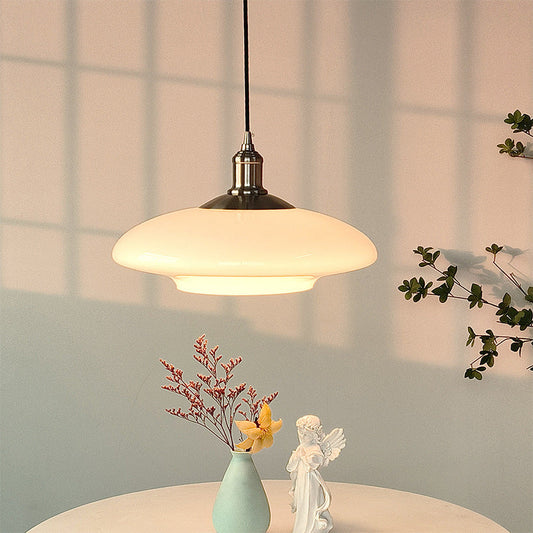 MilkyGlow Glass Pendant Ceiling Light