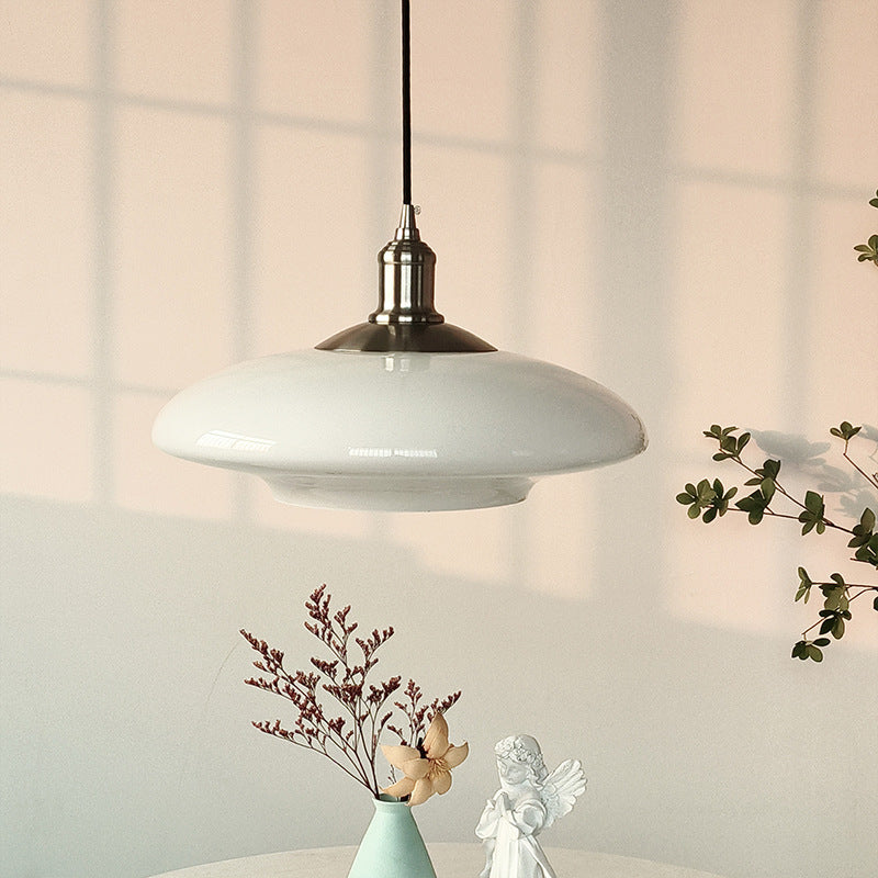 MilkyGlow Glass Pendant Ceiling Light