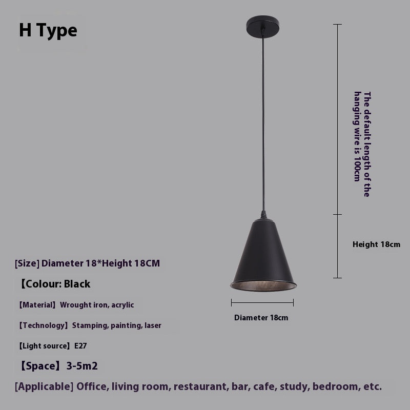 Minimalist Iron LED Pendant Light Series