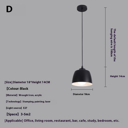 Minimalist Iron LED Pendant Light Series