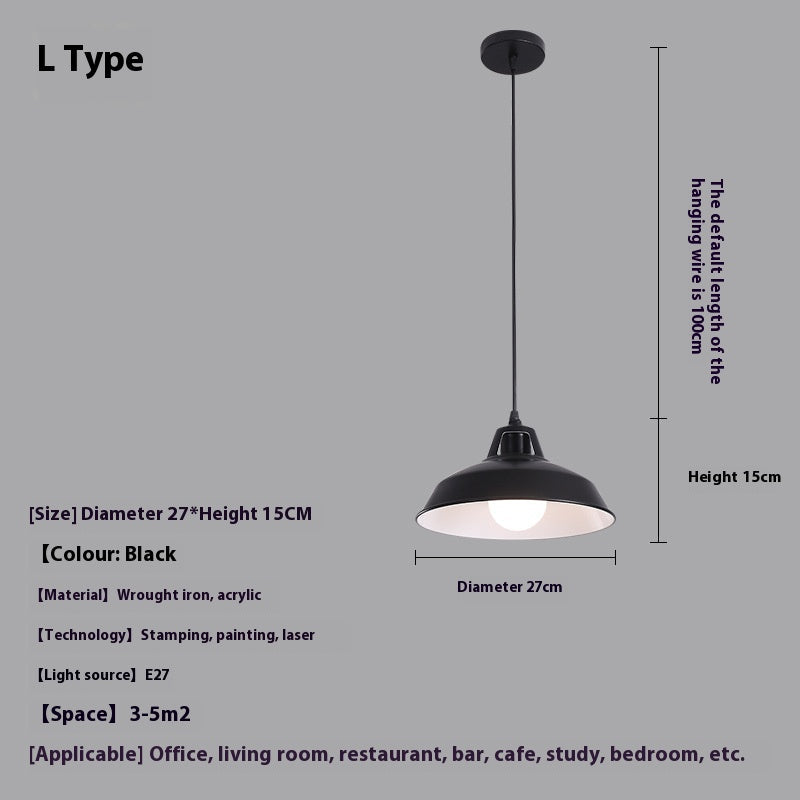 Minimalist Iron LED Pendant Light Series