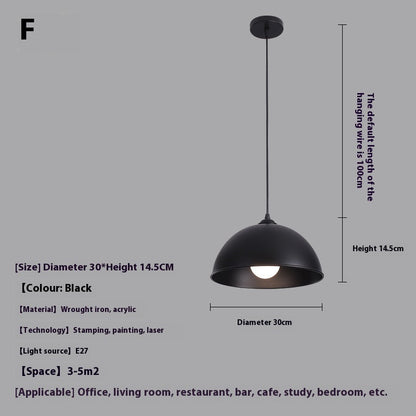 Minimalist Iron LED Pendant Light Series