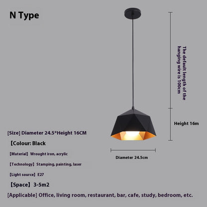 Minimalist Iron LED Pendant Light Series