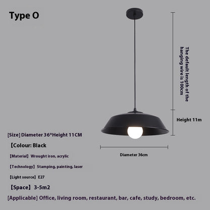 Minimalist Iron LED Pendant Light Series