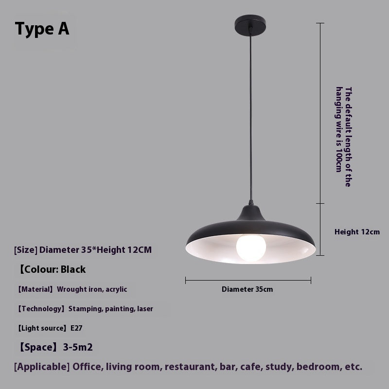 Minimalist Iron LED Pendant Light Series