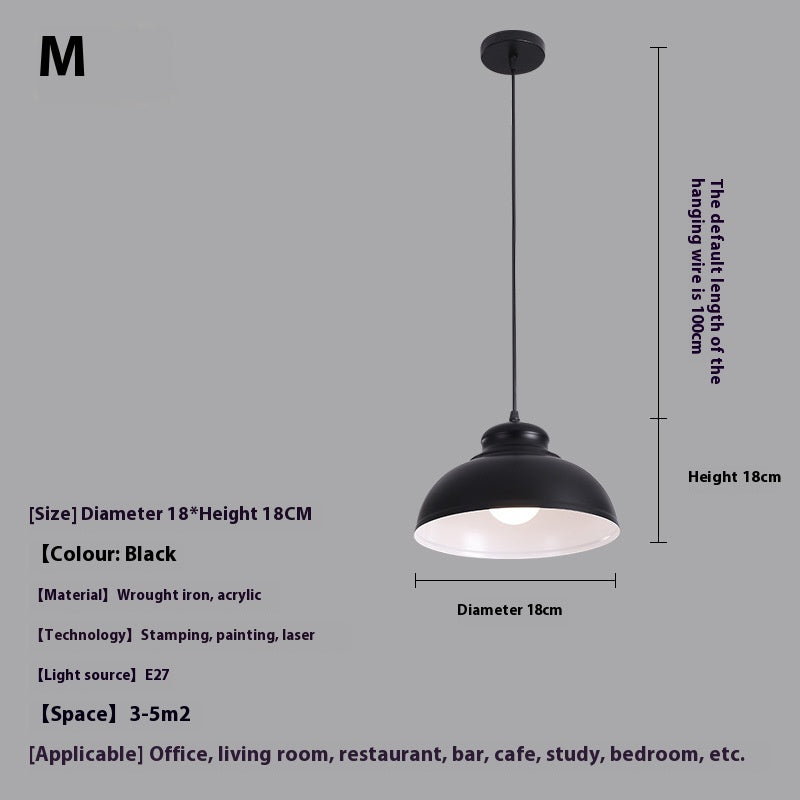 Minimalist Iron LED Pendant Light Series