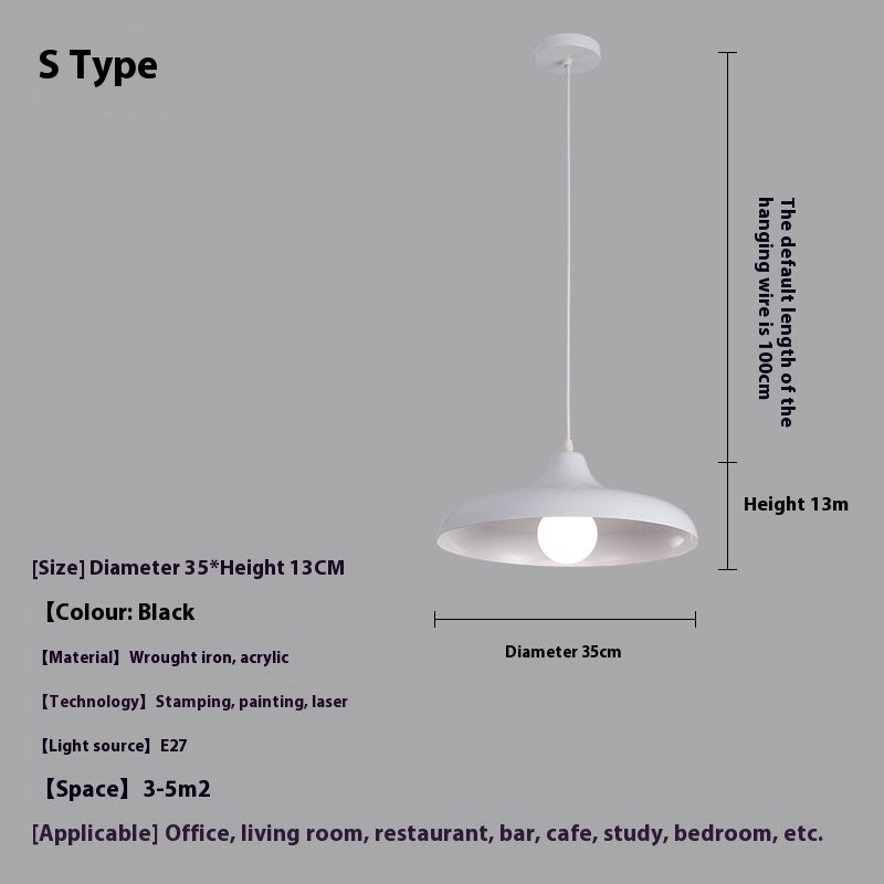 Minimalist Iron LED Pendant Light Series