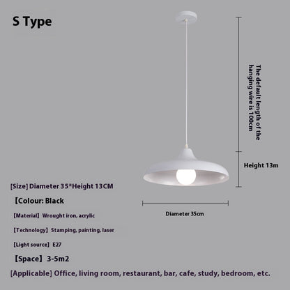 Minimalist Iron LED Pendant Light Series