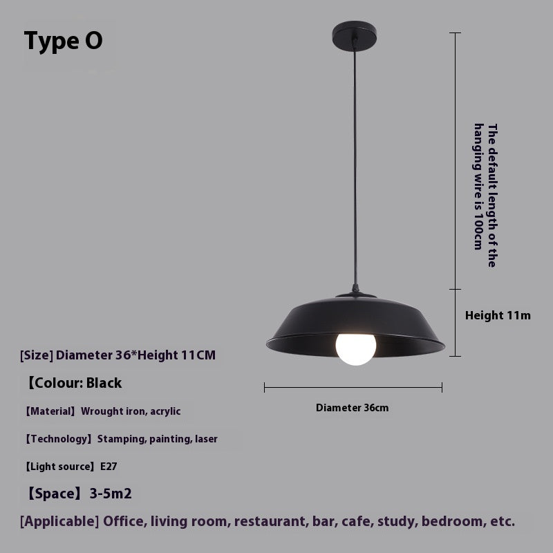 Minimalist Iron LED Pendant Light Series