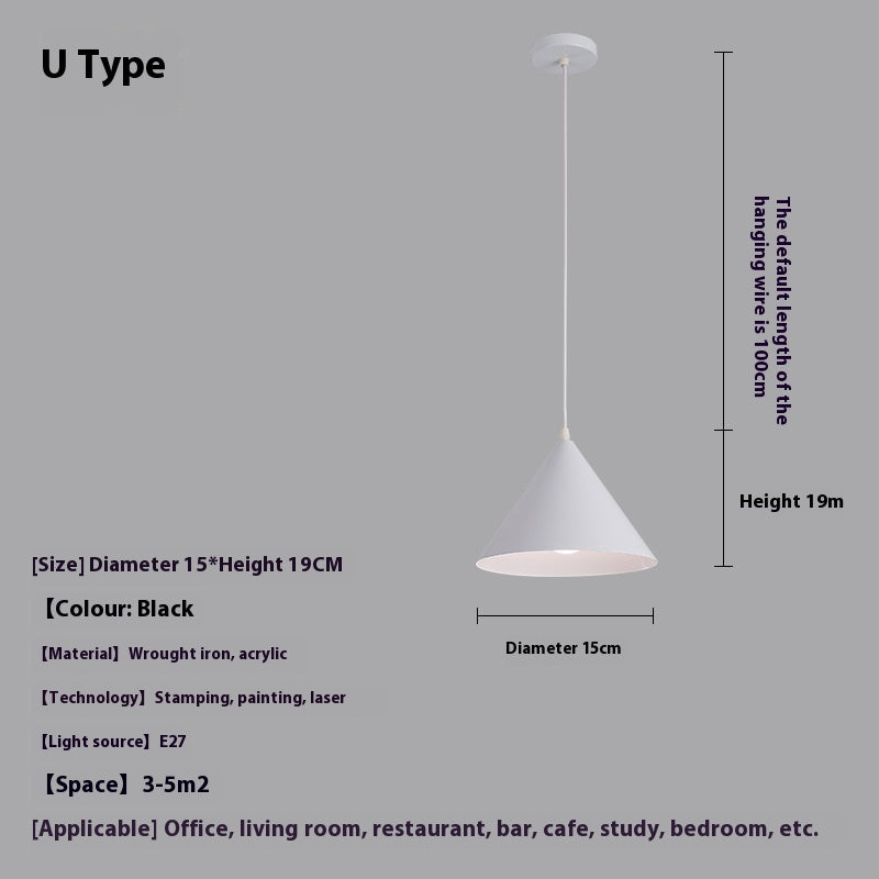Minimalist Iron LED Pendant Light Series