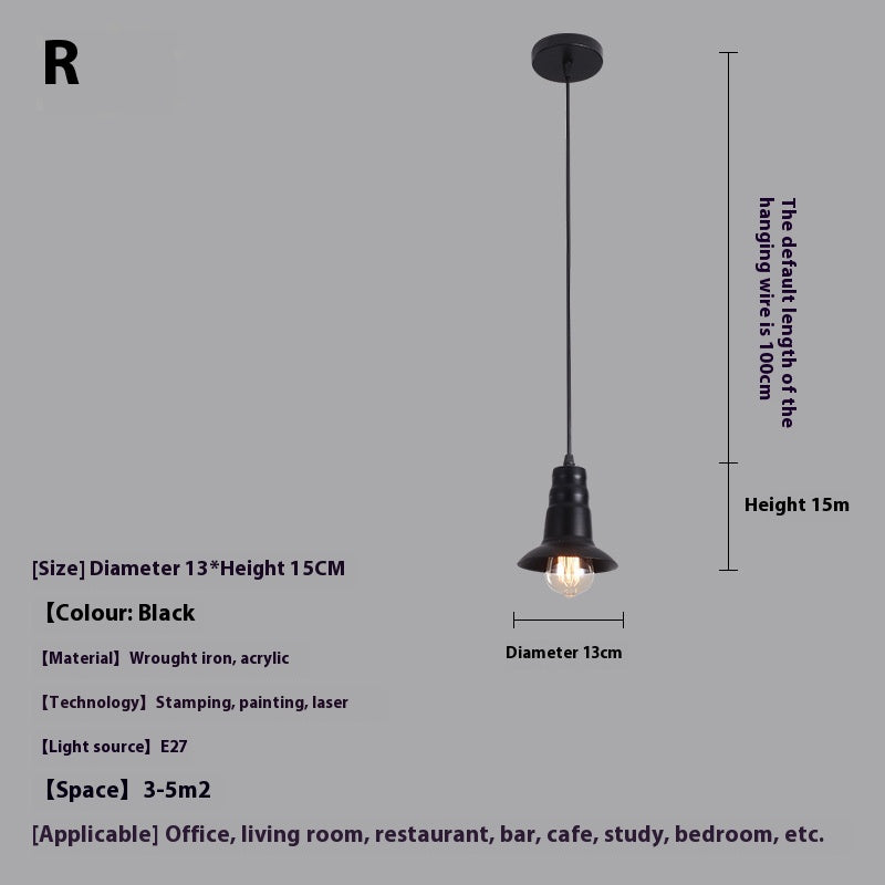 Minimalist Iron LED Pendant Light Series