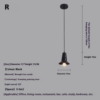 Minimalist Iron LED Pendant Light Series