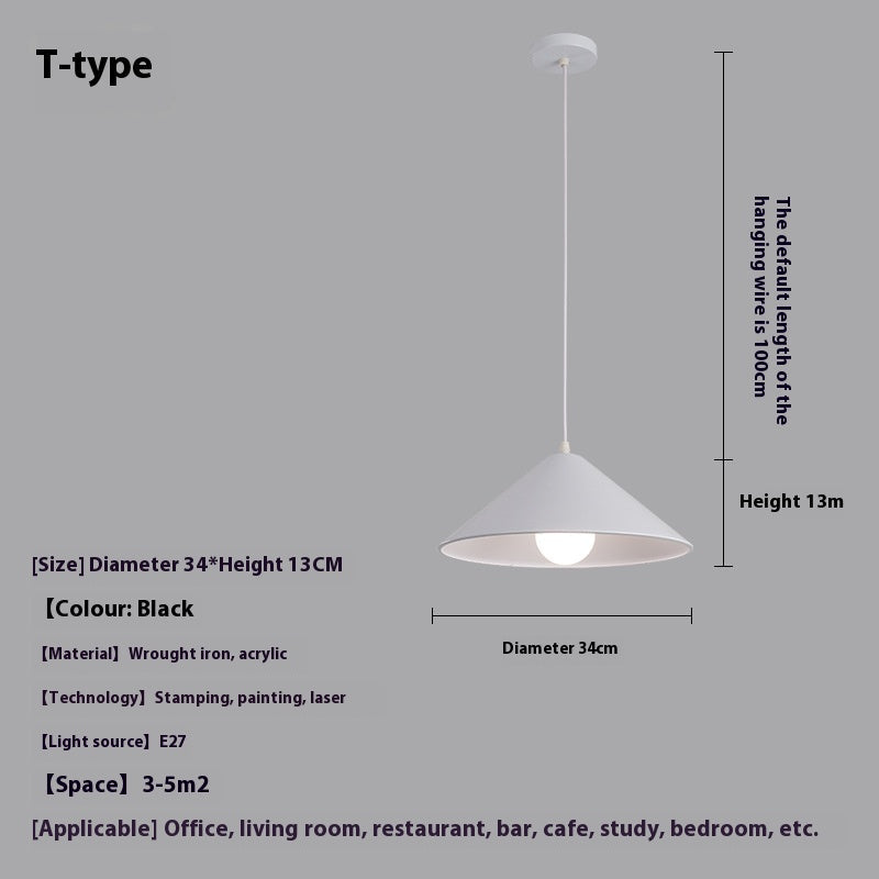 Minimalist Iron LED Pendant Light Series