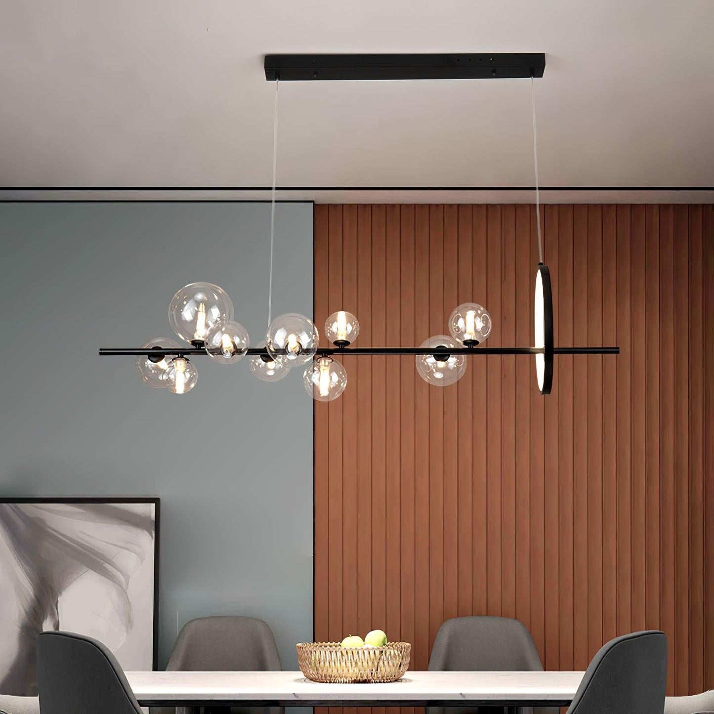 Mita Nordic Glass Bubble Chandelier