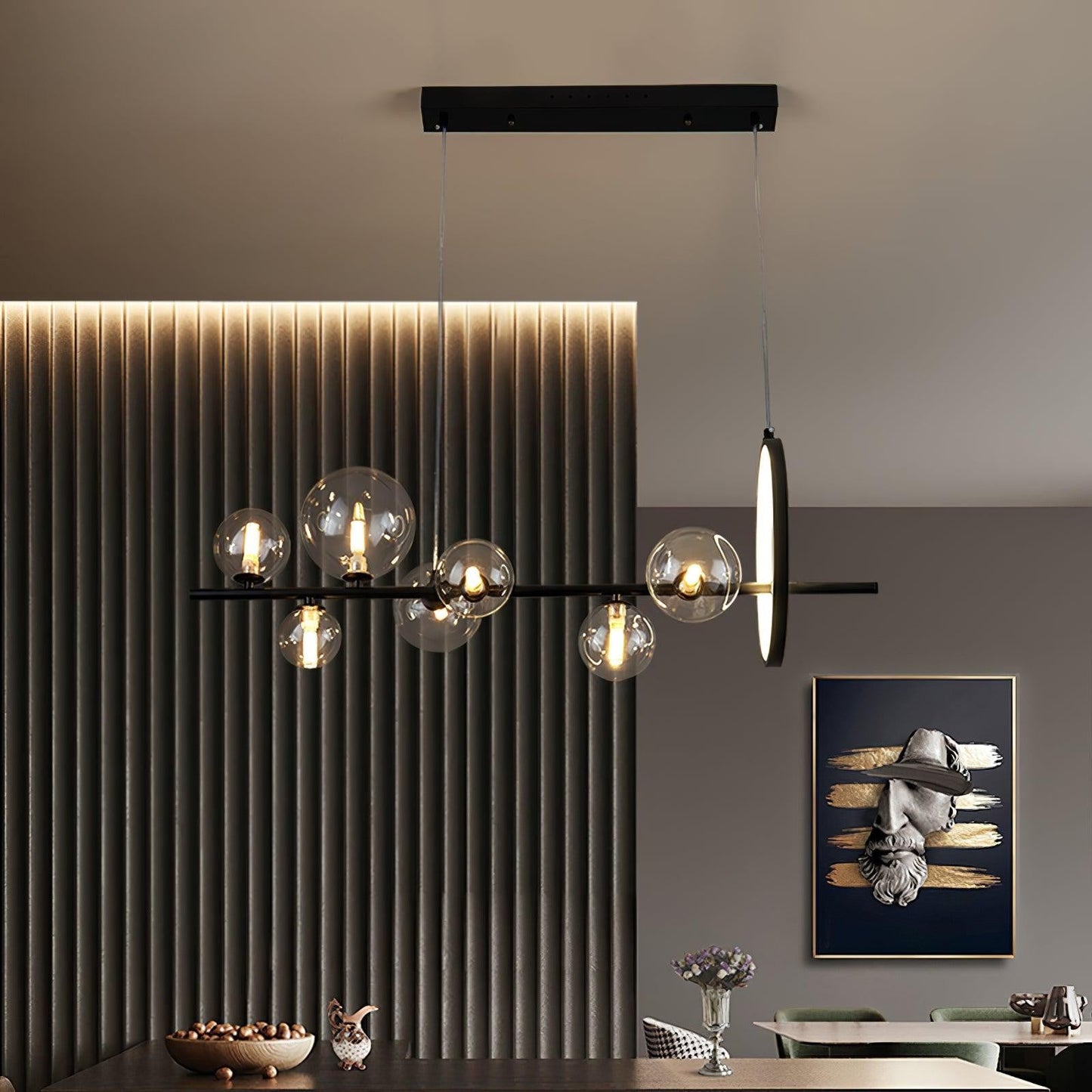 Mita Nordic Glass Bubble Chandelier