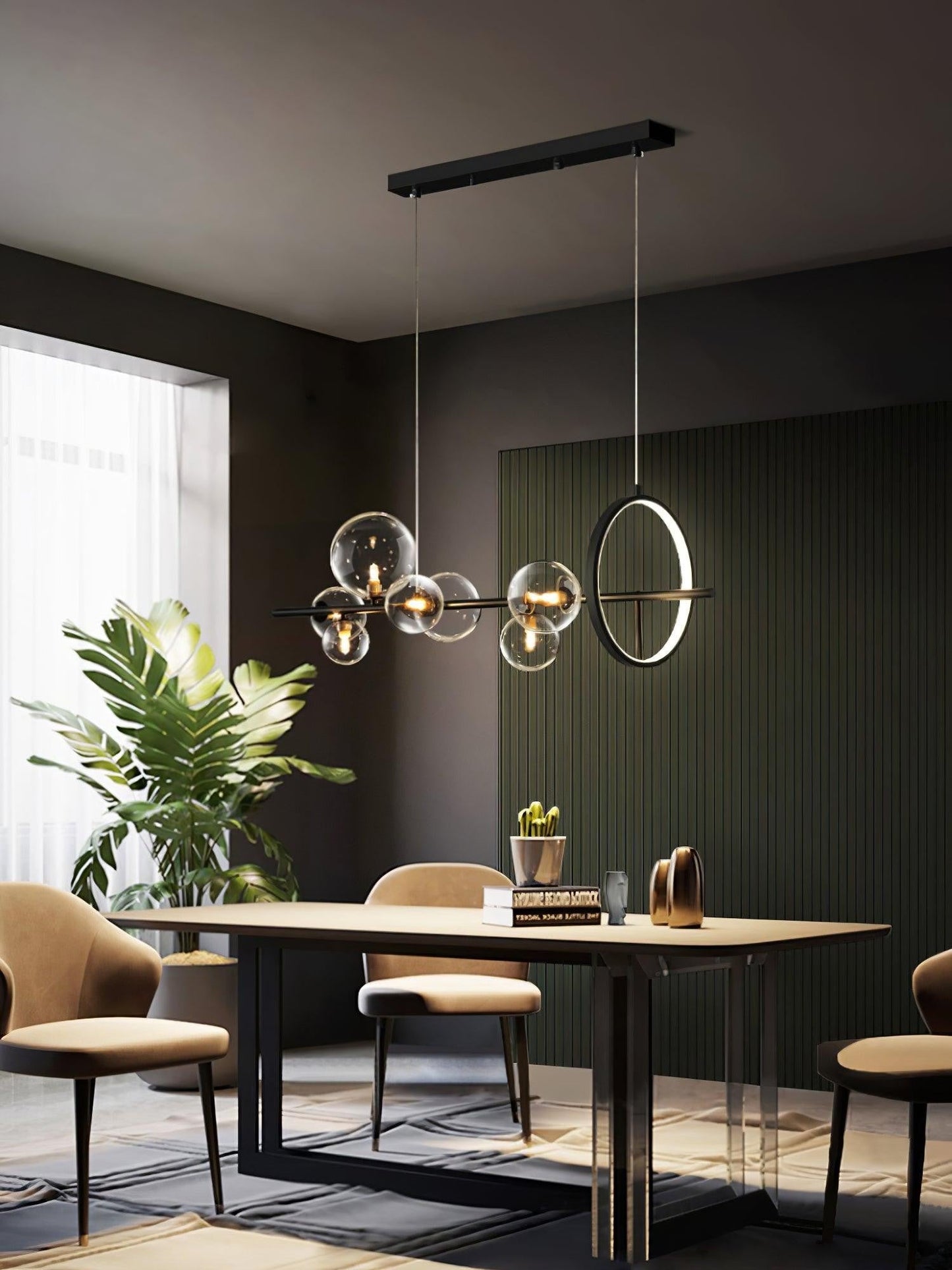 Mita Nordic Glass Bubble Chandelier